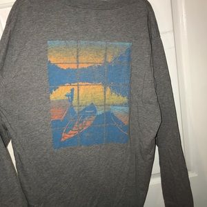 Men’s Southern tide long sleeve gray pocket tee